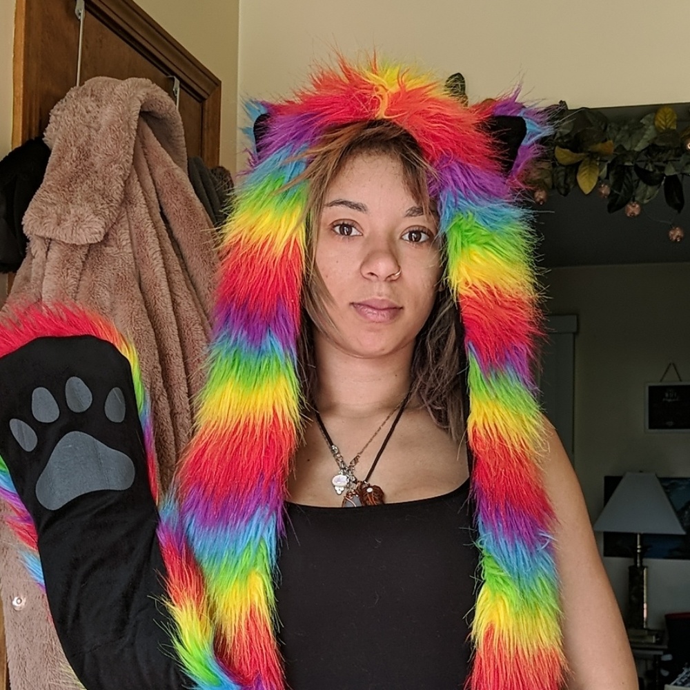 Rainbow Rave Hood🌈 - Picture 4 of 4